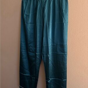 Women’s Silk Green Pajama Pants